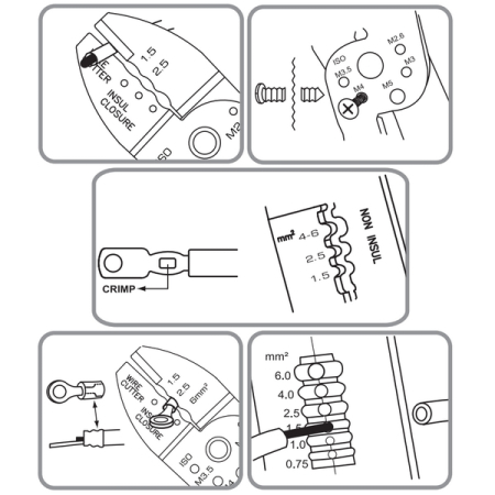 KING TONY 6732-09 Стриппер для зачистки, резки, обжима провода и клемм
