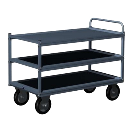 Тележка инструментальная открытая Titan с 3 полками, темно-серая, Ferrum 08.530-7016