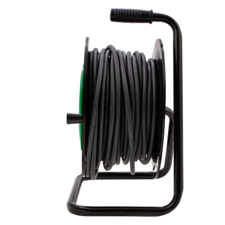 Удлинитель силовой 30 м, 16А, тип УХ10, ПВС, усиленный, на кабельной катушке, 4 розетки без заземления, Сибртех 95868