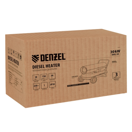 Тепловая пушка дизельная 30 кВт, 750 м3/ч Denzel DHG-30