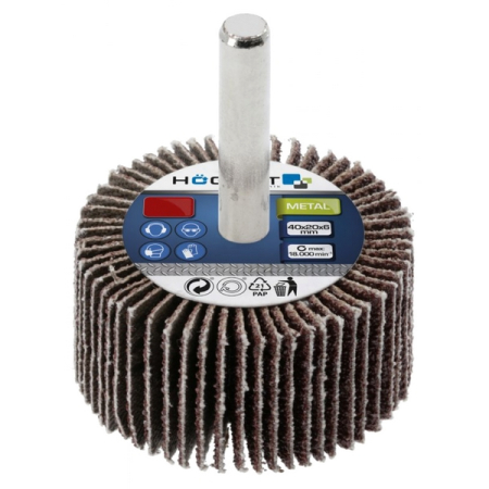 Круг шлифовальный лепестковый на шпильке 40x20x6 мм G80 HOEGERT HT8D003