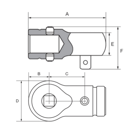 BAHCO 22F-3/4 Фиксированная насадка, 22 мм, квадрат 3/4 дюйма