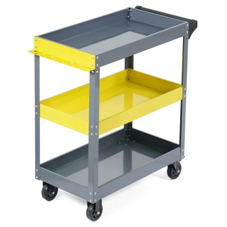 Тележка инструментальная с 3 открытыми полками KraftWell KRW-T3G