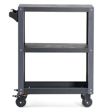 Тележка инструментальная с 3 открытыми полками и перфор. боковинами KraftWell KRW-T3PG