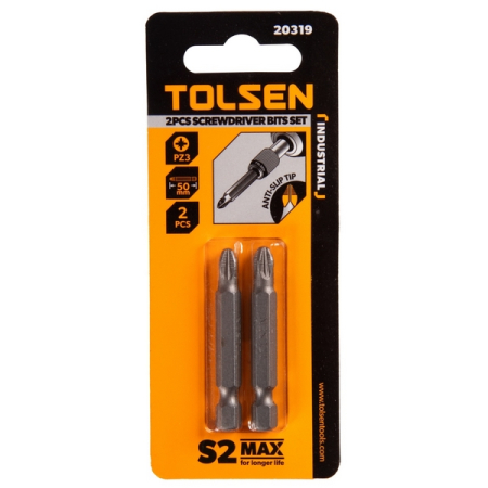 Набор вставок (бит) 1/4", Pozidriv PZ3, 50 мм, 2 предмета TOLSEN TT20319