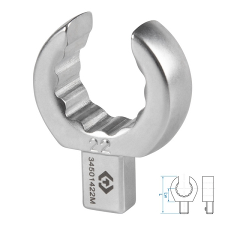 Насадка разрезная серии FIT, 22 мм, 9x12 мм KING TONY 34501422M