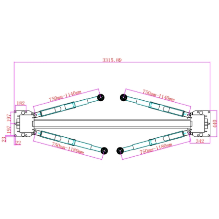 Подъемник автомобильный двухстоечный электрогидравлический, 4 т, KRAFTWELL KRW4ELH (220)