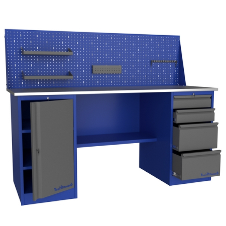 Верстак слесарный двухтумбовый с экраном Верстакофф PROFFI 218 T Д4 Э