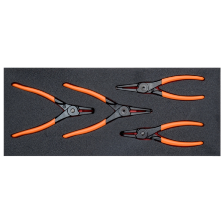 Набор съемников стопорных колец, ложемент, 4 предмета, BAHCO FF1E4002