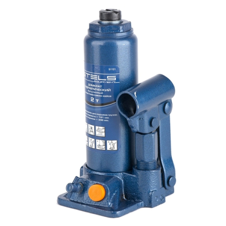 Домкрат гидравлический бутылочный, 2 т, 181-345 мм, в кейсе, Stels 51121