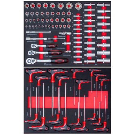 Тележка с 7 ящиками + ПОДАРОК инструмент, 277 предметов, KraftWell KRW-TTG+SET277