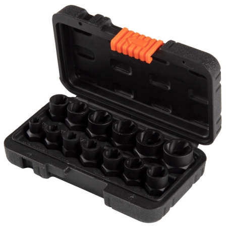 Набор торцевых головок для поврежденных гаек и болтов, 1/4"-3/4", 14 предметов, AFFIX AF10930014C