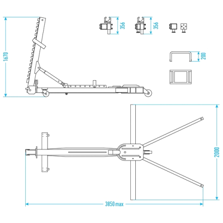 NORDBERG BAS14 Стапель подкатной без платформы