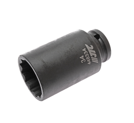 Головка торцевая 1/2" 34мм 12-ти гранная ударная тонкостенная L=82мм JTC