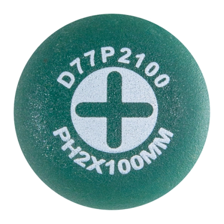 Отвертка стержневая крестовая ANTI-SLIP GRIP, PH2x100 мм Jonnesway D77P2100