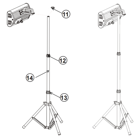 Инфракрасная сушка на стойке 1050 Вт ОДА Сервис ODA-IK02