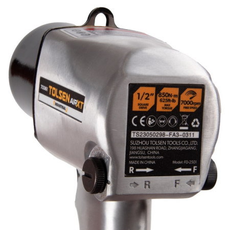 Гайковерт пневматический ударный 1/2", 850 Нм, TOLSEN TT73361