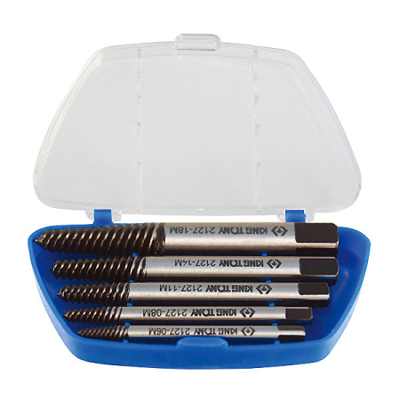 KING TONY 11205SQ Набор экстракторов для поврежденных шпилек и болтов 4-19 мм 5 предметов