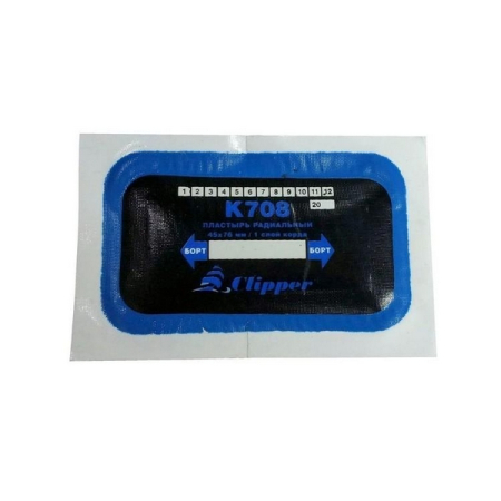 Набор пластырей кордовых радиальных 45х76 мм (15 шт) Clipper K708