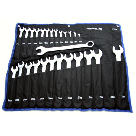 Набор комбинированных ключей, 6-32 мм, 26 шт, чехол, HOEGERT HT1W496