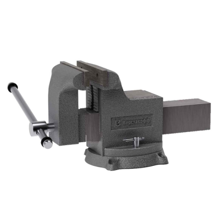 Тиски чугунные поворотные с наковальней, губки 100 мм, Верстакофф S 100