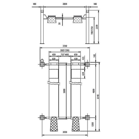 Подъёмник автомобильный четырехстоечный электрогидравлический 4 тонны WERTHER-OMA 450AT(526B) Подъёмник автомобильный четырехстоечный электрогидравлический 4 тонны WERTHER-OMA 450AT(526B)