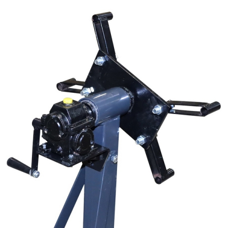 Стенд (кантователь) для разбора двигателей, 900 кг, с редуктором, KRAFTWELL KRWES4