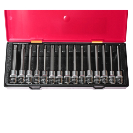 Набор бит-головок 1/2" TORX, HEX, SPLINE, 15 предметов, JTC-K4152