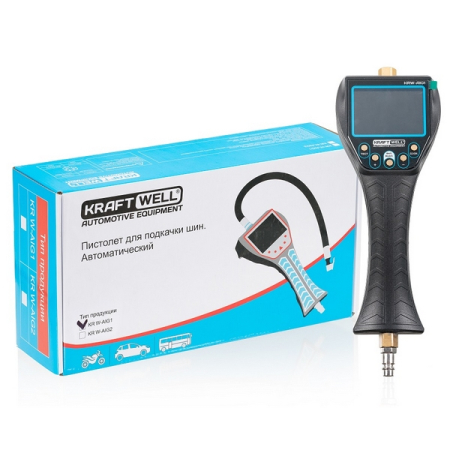 Пистолет для накачки шин, автоматический, с LCD дисплеем, KraftWell KRW-AIG1