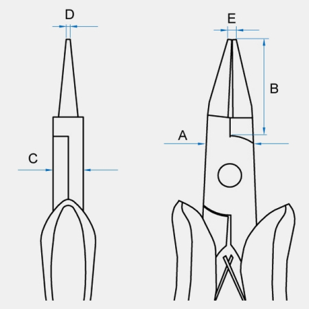 Плоскогубцы с прямоугольным сечением губок, длина 128 мм KING TONY 63A7-05