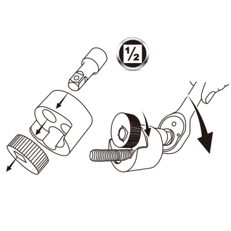 KING TONY 9TD404-0619M Шпильковерт, 6-19 мм, эксцентриковый