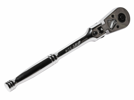 Ключ трещотка 1/2" 45 зубьев шарнирный 280мм с фиксацией, металлическая рукоятка JTC