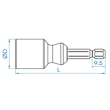 KING TONY 75A105M Шпильковерт роликовый для шуруповерта 1/4", 5 мм