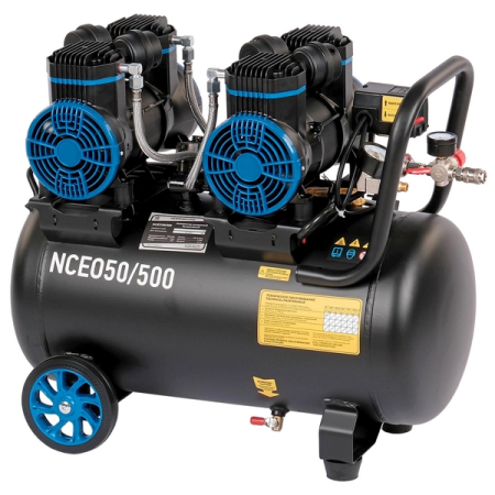 NORDBERG NCEO50/500 Компрессор поршневой безмасляный 220В, ресивер 50л, 500л/мин