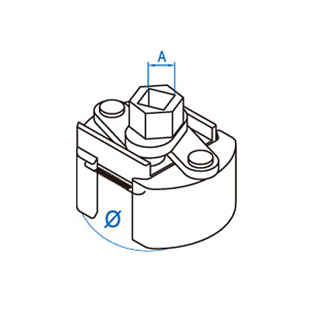 Съемник масляных фильтров, 1/2 дюйма, 80-115 мм, двухзахватный King Tony 9AE53-115