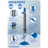 NORDBERG N024 Домкрат реечный 3,5 т с держателем рукоятки и опорой, 123 см