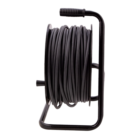 Удлинитель силовой 50 м, 16А, тип УХ10, ПВС, усиленный, на кабельной катушке, 4 розетки без заземления, Сибртех 95870