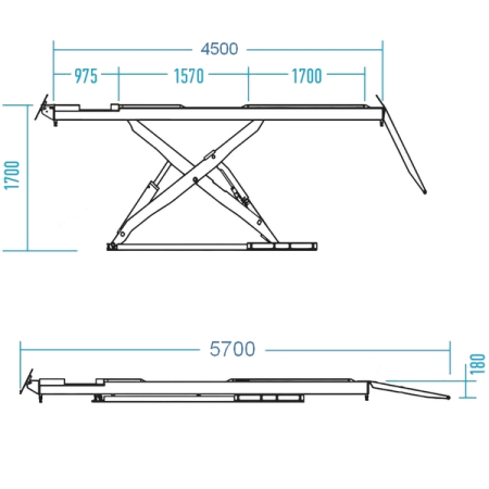 Подъемник ножничный электрогидравлический, 4 тонны, NORDBERG N634-4B (380V)
