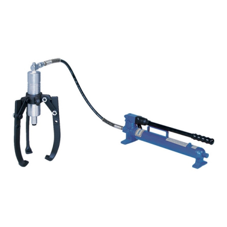 Съемник подшипников гидравлический трехлапый с насосом, усилие 12 т Мастак 104-19312