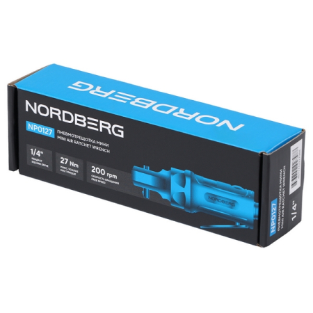 NORDBERG NP0127 Пневмотрещотка мини 1/4", 27 Нм