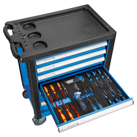 Набор инструментов в тележке, 171 предмет, HOEGERT HT7G052
