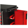 Тележка инструментальная, 7 ящиков, 2 боковых отсека, красная JTC-S1070