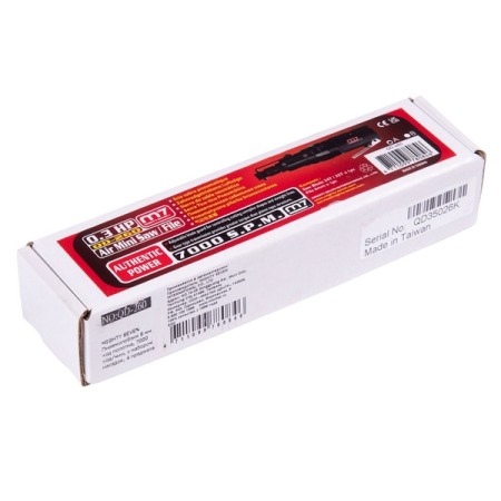 Пневмолобзик/пневмонапильник, 8 мм ход полотна, 7000 ход/мин, с набором насадок, 4 предмета, MIGHTY SEVEN QD-260