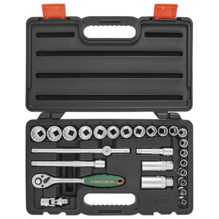 Набор головок торцевых 3/8"DR Super Tech, 6-24 мм, 26 предметов, Jonnesway S68H3126S