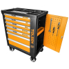 Тележка инструментальная, 7 ящиков, черная, TOLSEN TT80317