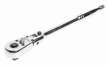 Ключ трещотка 3/8" 45 зубьев 265мм шарнирный с фиксацией металлическая рукоятка JTC