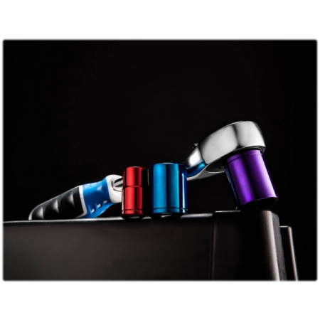 Набор цветных торцевых головок шестигранных 1/2", 10-24 мм, с трещоткой, 11 предметов, HOEGERT HT1R382