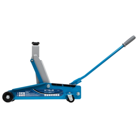 Подкатной гидравлический домкрат для автолюбителя, высокий подъем, 3 т, кейс, Stels 51157