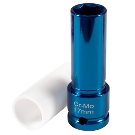 Головка торцевая ударная глубокая 1/2", 17 мм, тонкостенная, пластиковая защита AFFIX AF00645117