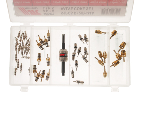 Набор золотников для кондиционера (R12/R134A 51шт.) JTC-JW0878 Набор золотников для кондиционера (R12/R134A 51шт.) JTC-JW0878